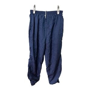 Vintage Athletic Works XL Dark Blue Windbreaker Parachute Pants 90s Paratrooper